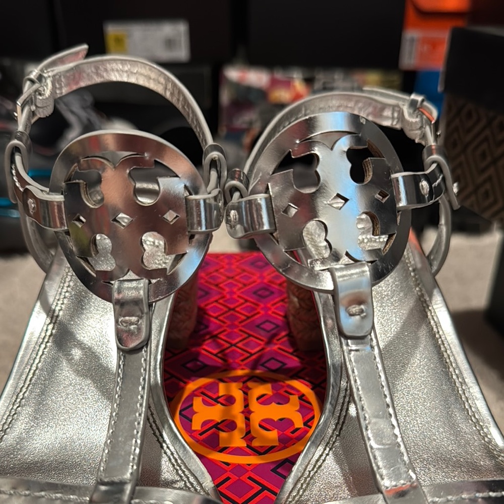 Tory Burch Silver Women's Sandals - Picture 6 of 7